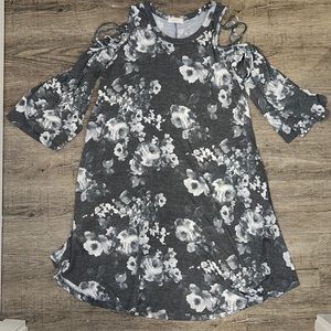 Grey floral dress